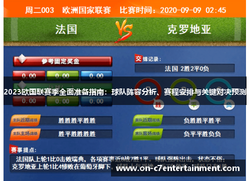 2023欧国联赛季全面准备指南：球队阵容分析、赛程安排与关键对决预测